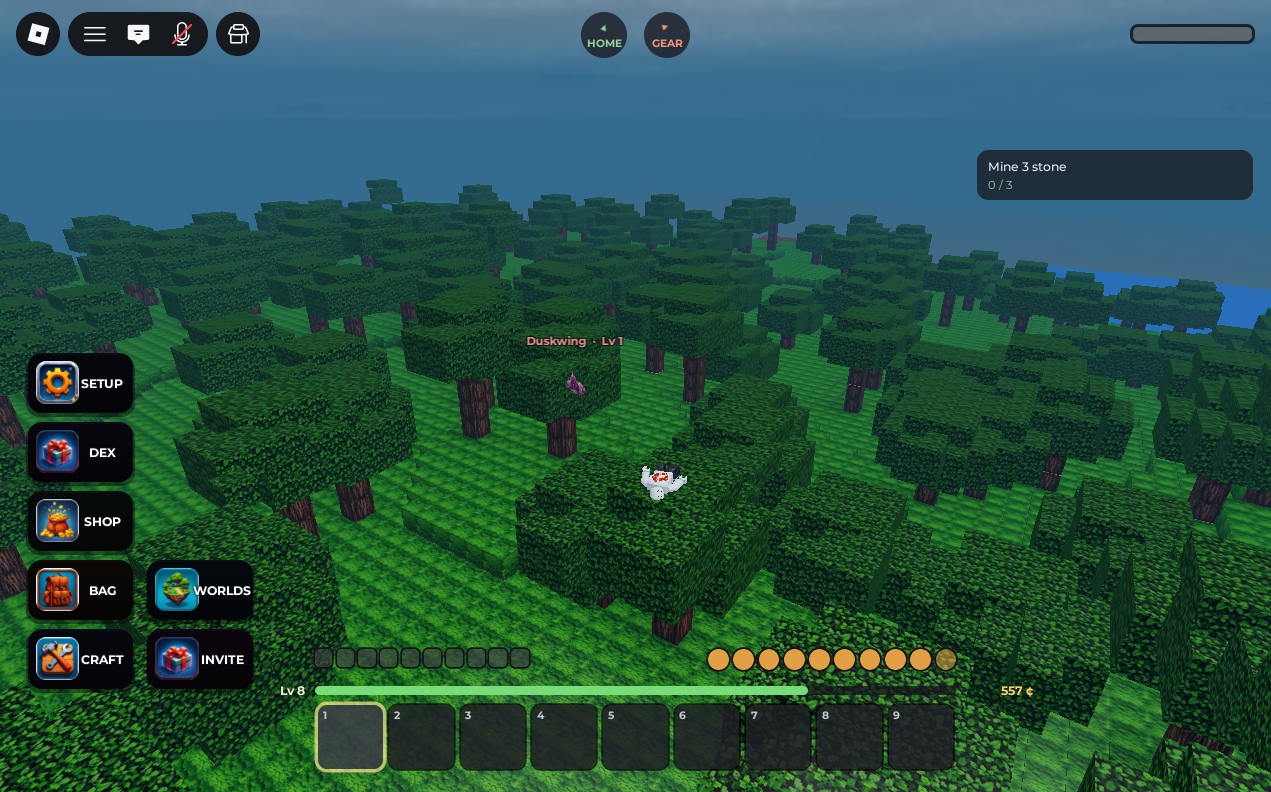 A storm rolls over the forest — a Duskwing hunts above the canopy.